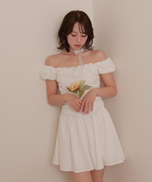 ♦MARINE SERRE♦コットンブレンドジャージードレス Linen Mix Ombre Check Flared