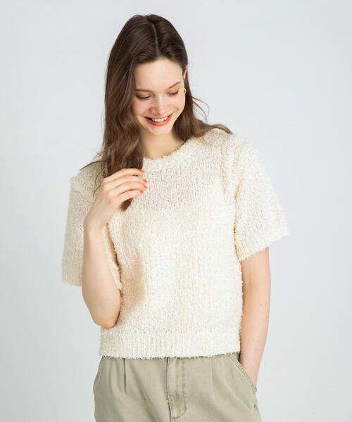 URBAN RESEARCH Sonny Label（アーバンリサーチサニーレーベル）の「フェザーサマーニットプルオーバー（ニット/セーター・レディース・グレー/オフホワイト/ブルー・FREE）」の5枚目の写真