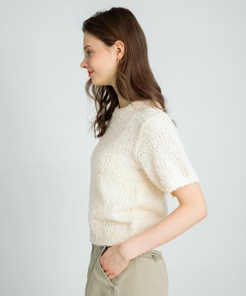 URBAN RESEARCH Sonny Label（アーバンリサーチサニーレーベル）の「フェザーサマーニットプルオーバー（ニット/セーター・レディース・グレー/オフホワイト/ブルー・FREE）」の6枚目の写真