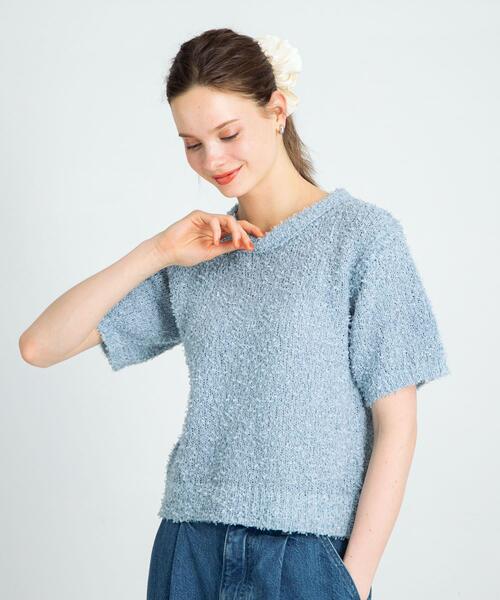 URBAN RESEARCH Sonny Label（アーバンリサーチサニーレーベル）の「フェザーサマーニットプルオーバー（ニット/セーター・レディース・グレー/オフホワイト/ブルー・FREE）」の15枚目の写真