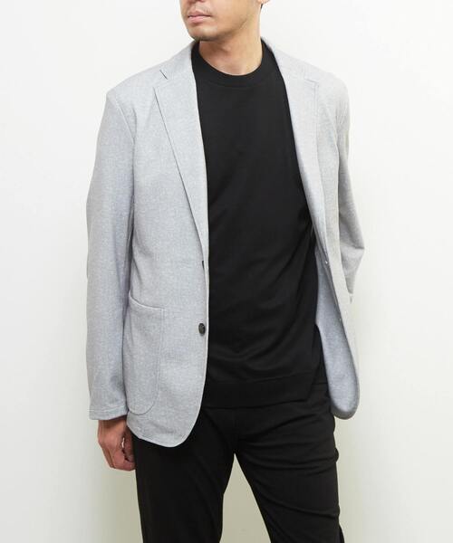 MEN'S MELROSE（メンズメルローズ）の「プリントテックトリコットメッシュジャケット（テーラードジャケット・メンズ・チャコールグレー/ライトグレー/ネイビー・4/5/3）」の18枚目の写真