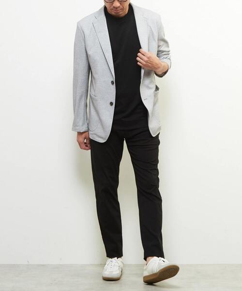 MEN'S MELROSE（メンズメルローズ）の「プリントテックトリコットメッシュジャケット（テーラードジャケット・メンズ・チャコールグレー/ライトグレー/ネイビー・4/5/3）」の19枚目の写真