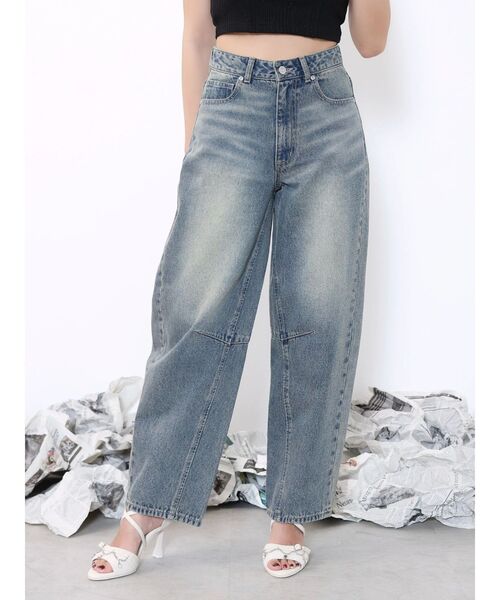 EATME（イートミー）の「カーブシルエットデニムパンツ（デニムパンツ・レディース・ブルー/ライトブルー・MEDIUM/SMALL）」の7枚目の写真