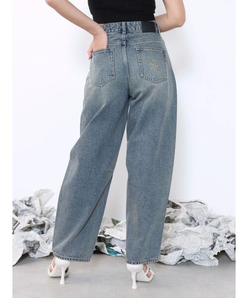 EATME（イートミー）の「カーブシルエットデニムパンツ（デニムパンツ・レディース・ブルー/ライトブルー・MEDIUM/SMALL）」の9枚目の写真