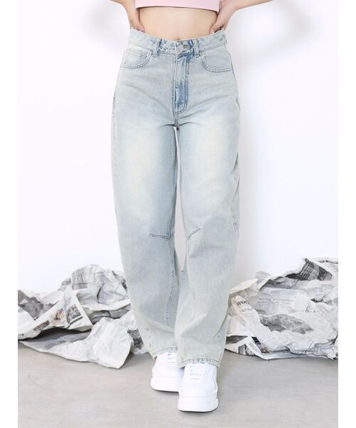 EATME（イートミー）の「カーブシルエットデニムパンツ（デニムパンツ・レディース・ブルー/ライトブルー・MEDIUM/SMALL）」の13枚目の写真