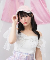 Ank Rouge（アンクルージュ）の「オーガンジーおリボンTOPS（Tシャツ/カットソー）」