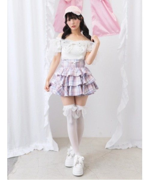 Ank Rouge（アンクルージュ）の「オーガンジーおリボンTOPS（Tシャツ/カットソー・レディース・ホワイト/ブラック/ピンク・M）」の20枚目の写真