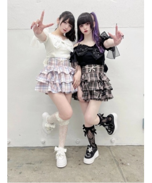 Ank Rouge（アンクルージュ）の「オーガンジーおリボンTOPS（Tシャツ/カットソー・レディース・ホワイト/ブラック/ピンク・M）」の15枚目の写真