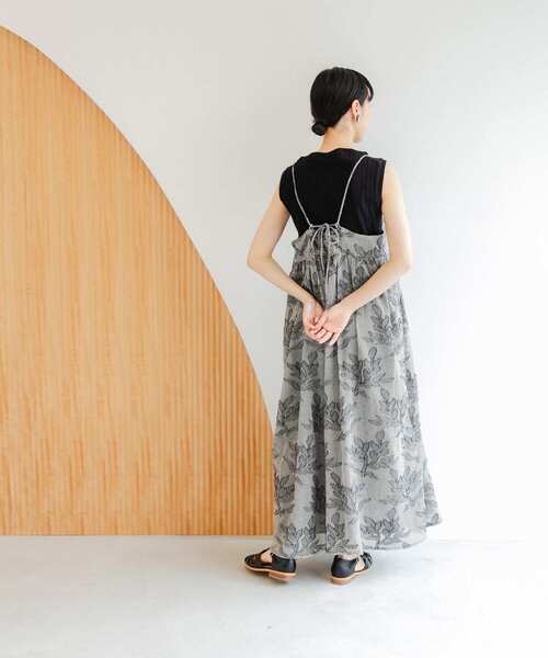 メッシュジャガード　キャミワンピース　アーバンリサーチドアーズ　ブラック アーバンリサーチ ドアーズ URBAN RESEARCH DOORS メッシュ