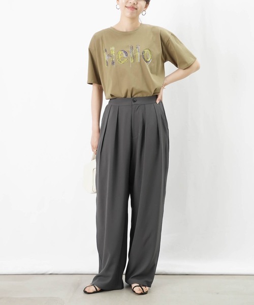 パンツ luca LADY LUCK LUCA パンツ LC/LLL タックテーパードパンツ / ウール