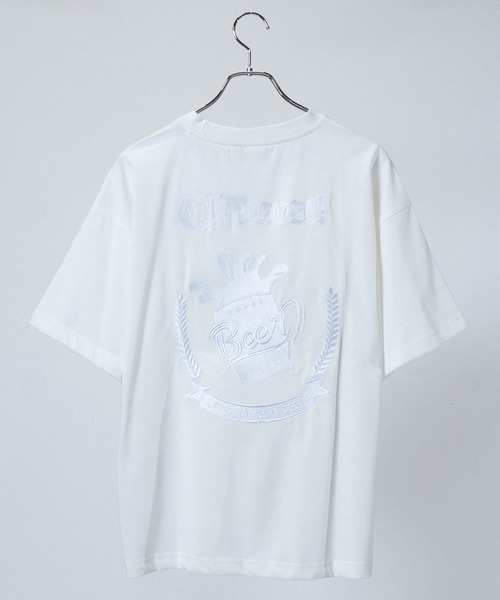 JOHN'S CLOSET(ジョンズクローゼット)の「【q】バック刺繍 ボーリングTシャツ ボトル/ビール(Tシャツ/カットソー・メンズ・ブラック系2/ホワイト系2/ブラック系1/ホワイト系1・X-LARGE/LARGE/MEDIUM)」の1枚目の写真