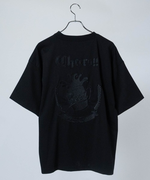 JOHN'S CLOSET(ジョンズクローゼット)の「【q】バック刺繍 ボーリングTシャツ ボトル/ビール(Tシャツ/カットソー・メンズ・ブラック系2/ホワイト系2/ブラック系1/ホワイト系1・X-LARGE/LARGE/MEDIUM)」の4枚目の写真