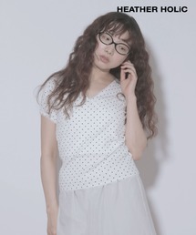 Heather | HOLiC ドットレースTEE 497295(Tシャツ/カットソー)