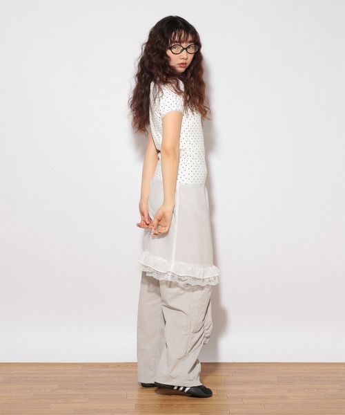 Heather（ヘザー）の「HOLiC ドットレースTEE　497295（Tシャツ/カットソー・レディース・ブラック/オフホワイト・FREE）」の5枚目の写真