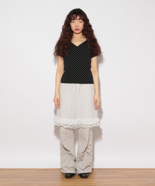 Heather（ヘザー）の「HOLiC ドットレースTEE　497295（Tシャツ/カットソー・レディース・ブラック/オフホワイト・FREE）」の11枚目の写真