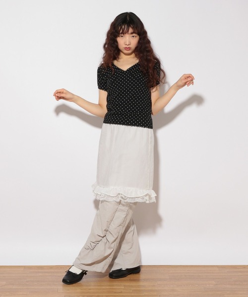 Heather（ヘザー）の「HOLiC ドットレースTEE　497295（Tシャツ/カットソー・レディース・ブラック/オフホワイト・FREE）」の14枚目の写真