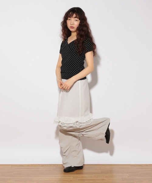 Heather（ヘザー）の「HOLiC ドットレースTEE　497295（Tシャツ/カットソー・レディース・ブラック/オフホワイト・FREE）」の15枚目の写真