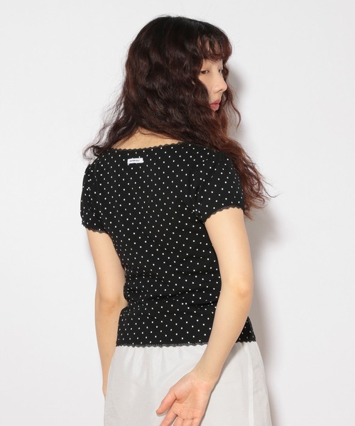 Heather（ヘザー）の「HOLiC ドットレースTEE　497295（Tシャツ/カットソー・レディース・ブラック/オフホワイト・FREE）」の21枚目の写真