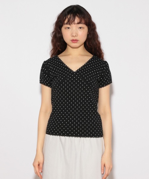 tシャツ HOLiC ドットレースTEE　497295 レディース HOLiC ドットレースTEE 497295（Tシャツ/カットソー）｜Heather