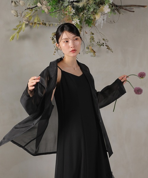 Kana（カナ）の「裾フリルキャミワンピース シアージャケット 2点