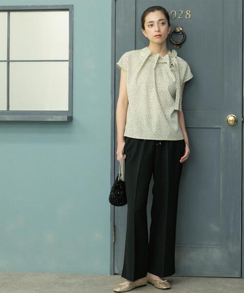OPAQUE.CLIP（オペークドットクリップ）の「ラッピングボウタイドットブラウス【洗濯機洗い可】（シャツ/ブラウス・レディース・アイボリー系/ブラック系/キャメル・36/38/40/42）」の9枚目の写真