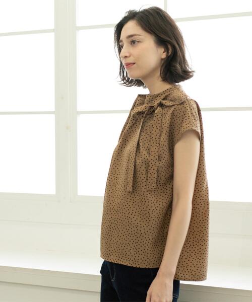 epa☆ドットブラウス セレモニー】ドット柄タイ付きブラウス【NEMIKA】|ネミカ