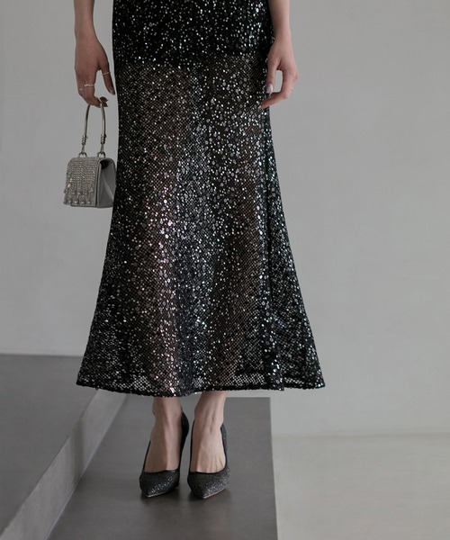 【LEJA LUXE】ラメタイトマーメイドドレスワンピース 美脚効果結婚式 Leja（レジャ）の「【LEJA LUXE】ラメタイトマーメイドドレス
