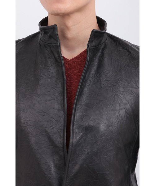 TORNADO MART（トルネードマート）の「ｸﾘﾝｸﾙﾚｻﾞｰｽﾀﾝﾄﾞｼﾞｬｹｯﾄ（その他アウター・メンズ・ブラック・LL/L/M）」の8枚目の写真