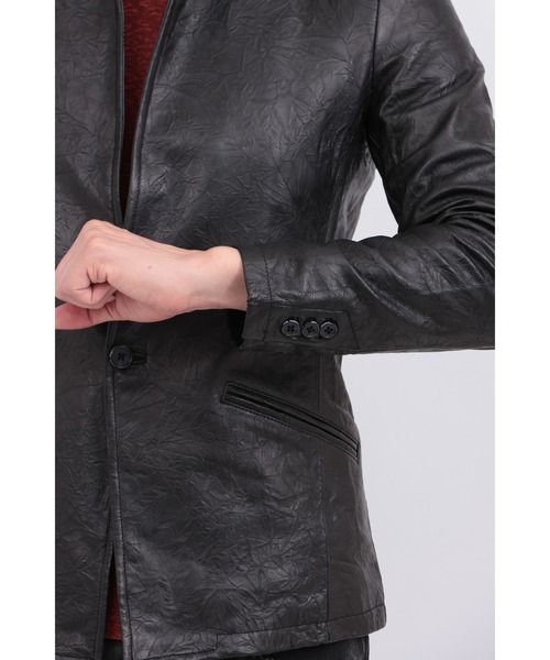 TORNADO MART（トルネードマート）の「ｸﾘﾝｸﾙﾚｻﾞｰｽﾀﾝﾄﾞｼﾞｬｹｯﾄ（その他アウター・メンズ・ブラック・LL/L/M）」の9枚目の写真