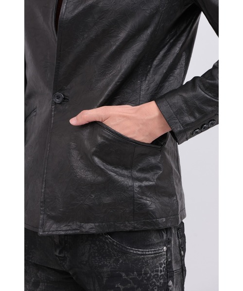 TORNADO MART（トルネードマート）の「ｸﾘﾝｸﾙﾚｻﾞｰｽﾀﾝﾄﾞｼﾞｬｹｯﾄ（その他アウター・メンズ・ブラック・LL/L/M）」の10枚目の写真