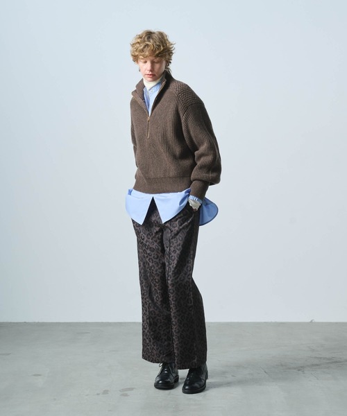 kha:ki（カーキ）の「「KHA:KI / カーキ」LEOPARD WIDE EASY PT（その他パンツ・レディース・ベージュ/ブラウン・1/2）」の5枚目の写真