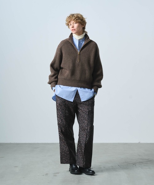 kha:ki（カーキ）の「「KHA:KI / カーキ」LEOPARD WIDE EASY PT（その他パンツ・レディース・ベージュ/ブラウン・1/2）」の7枚目の写真