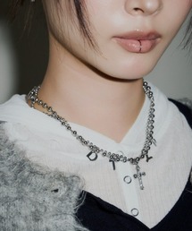 DTYYPE（ドタイプ）の「アルファベットクロスパーツボールチェーンネックレス（ネックレス）」