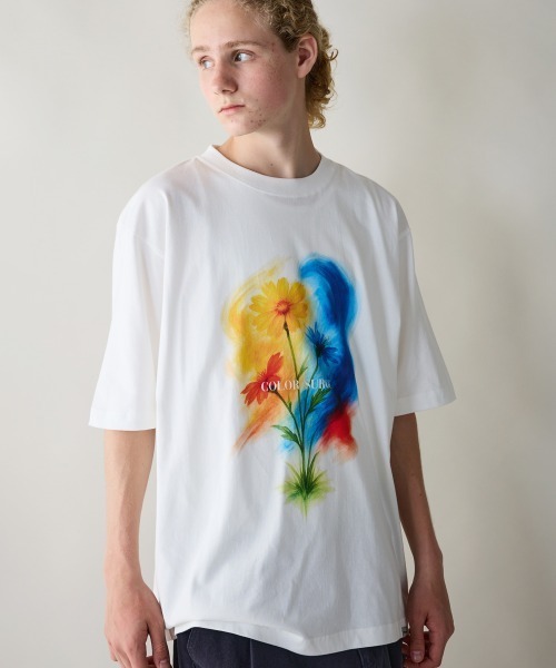 rehacer(レアセル)の「rehacer : Color Surge Relax Fit T-shirt / カラーサージ リラックス フィットTシャツ(Tシャツ/カットソー・メンズ・ブルー/ベージュ/ホワイト・SMALL/MEDIUM/LARGE/X-LARGE)」の19枚目の写真