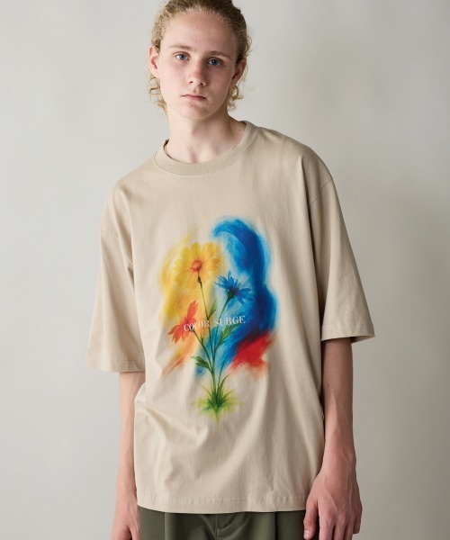 rehacer(レアセル)の「rehacer : Color Surge Relax Fit T-shirt / カラーサージ リラックス フィットTシャツ(Tシャツ/カットソー・メンズ・ブルー/ベージュ/ホワイト・SMALL/MEDIUM/LARGE/X-LARGE)」の14枚目の写真