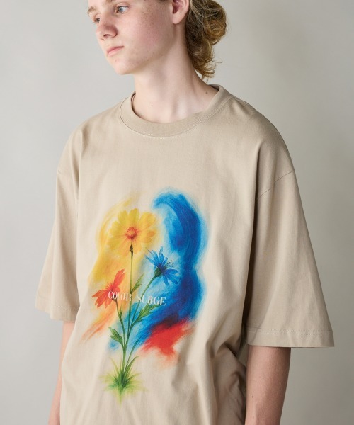 rehacer(レアセル)の「rehacer : Color Surge Relax Fit T-shirt / カラーサージ リラックス フィットTシャツ(Tシャツ/カットソー・メンズ・ブルー/ベージュ/ホワイト・SMALL/MEDIUM/LARGE/X-LARGE)」の13枚目の写真