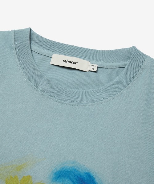 rehacer(レアセル)の「rehacer : Color Surge Relax Fit T-shirt / カラーサージ リラックス フィットTシャツ(Tシャツ/カットソー・メンズ・ブルー/ベージュ/ホワイト・SMALL/MEDIUM/LARGE/X-LARGE)」の5枚目の写真
