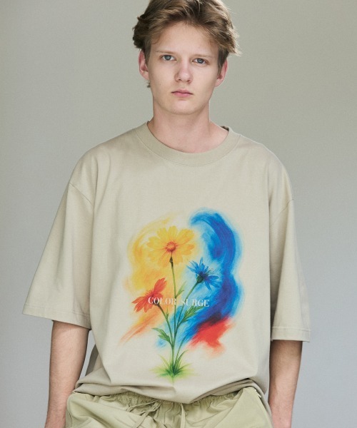 rehacer(レアセル)の「rehacer : Color Surge Relax Fit T-shirt / カラーサージ リラックス フィットTシャツ(Tシャツ/カットソー・メンズ・ブルー/ベージュ/ホワイト・SMALL/MEDIUM/LARGE/X-LARGE)」の21枚目の写真