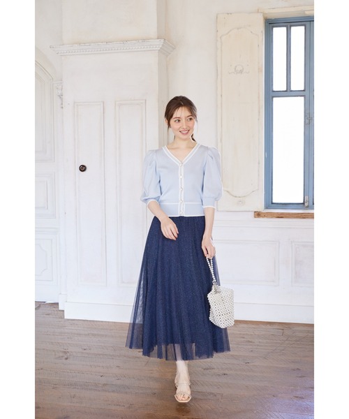 ラメチュールフレアスカート（スカート）｜tocco closet（トッコ