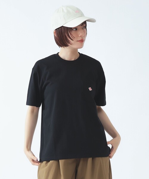 DANTON(ダントン)の「DANTON / ポケット Tシャツ 26SS 洗濯可 ロゴオーバーサイズ リラックス メンズライク ダントン(Tシャツ/カットソー・レディース・レッド/ブラック/ベージュ・SMALL/MEDIUM)」の1枚目の写真