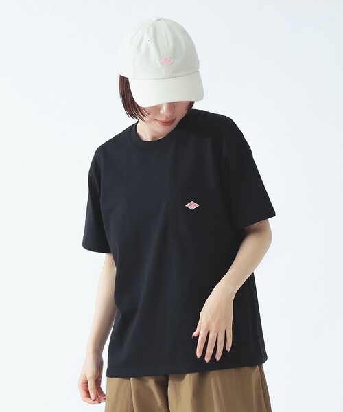 DANTON(ダントン)の「DANTON / ポケット Tシャツ 26SS 洗濯可 ロゴオーバーサイズ リラックス メンズライク ダントン(Tシャツ/カットソー・レディース・レッド/ブラック/ベージュ・SMALL/MEDIUM)」の7枚目の写真
