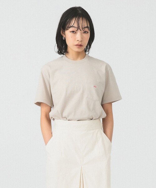 DANTON(ダントン)の「DANTON / ポケット Tシャツ 26SS 洗濯可 ロゴオーバーサイズ リラックス メンズライク ダントン(Tシャツ/カットソー・レディース・レッド/ブラック/ベージュ・SMALL/MEDIUM)」の14枚目の写真