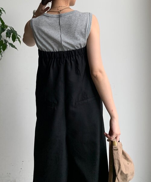 WEB限定】フリル付キャミサロペット Doudou フリル付きブラウン