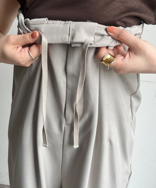 WEB限定】フリル付キャミサロペット Doudou フリル付きブラウン