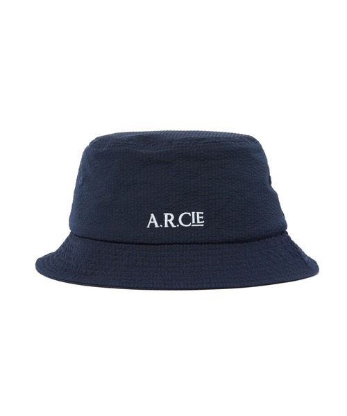AMERICAN RAG CIE（アメリカンラグシー）の「【MEN,WOMEN】for BAYFLOW SEERSUCKER BUCKET HAT（ハット・メンズ・ワイン/ネイビー・FREE）」の2枚目の写真