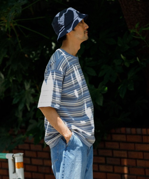 AMERICAN RAG CIE（アメリカンラグシー）の「【MEN,WOMEN】for BAYFLOW SEERSUCKER BUCKET HAT（ハット・メンズ・ワイン/ネイビー・FREE）」の14枚目の写真