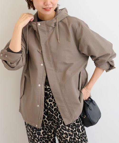 JOURNAL STANDARD relume（ジャーナルスタンダード　レリューム）の「《WEB限定追加》グログランマウンテンパーカー（マウンテンパーカー・レディース・カーキ/ベージュ/ネイビー・FREE）」の2枚目の写真