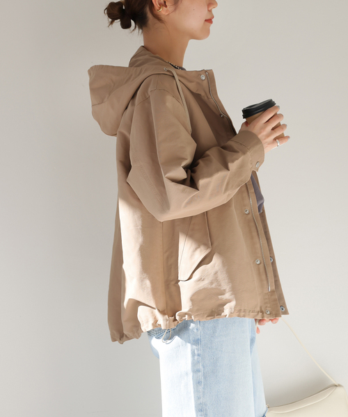 JOURNAL STANDARD relume（ジャーナルスタンダード　レリューム）の「《WEB限定追加》グログランマウンテンパーカー（マウンテンパーカー・レディース・カーキ/ベージュ/ネイビー・FREE）」の10枚目の写真