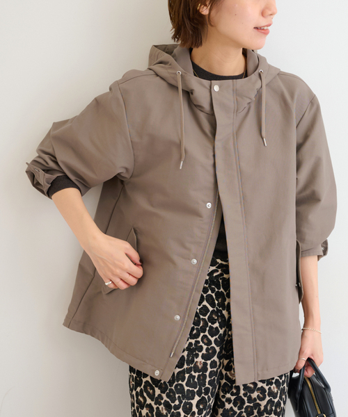 JOURNAL STANDARD relume（ジャーナルスタンダード　レリューム）の「《WEB限定追加》グログランマウンテンパーカー（マウンテンパーカー・レディース・カーキ/ベージュ/ネイビー・FREE）」の9枚目の写真