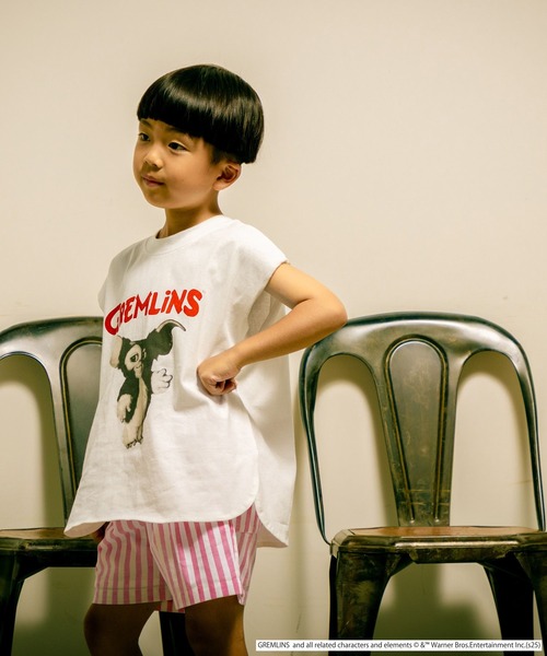 LOWRYS FARM（ローリーズファーム）の「グレムリンノースリーブ　 498648（Tシャツ/カットソー・キッズ・チャコールグレー/オフホワイト・110cm/150cm/140cm/130cm/120cm）」の4枚目の写真